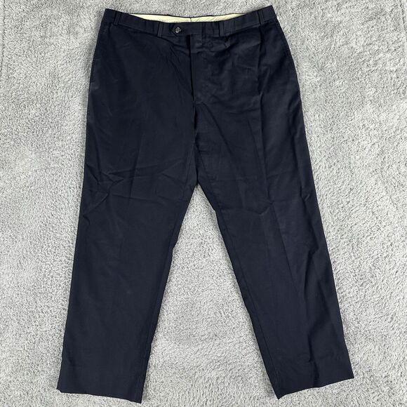 Lauren Ralph Lauren Men's 100% Wool Total Comfort Dress Pants Slacks 38 30 Navy - Picture 1 of 16